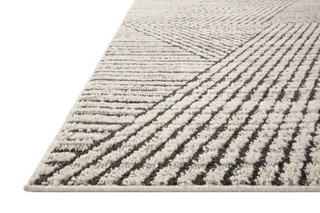 Loloi Fabian Fab-06 Charcoal/Ivory Rug - rug corner