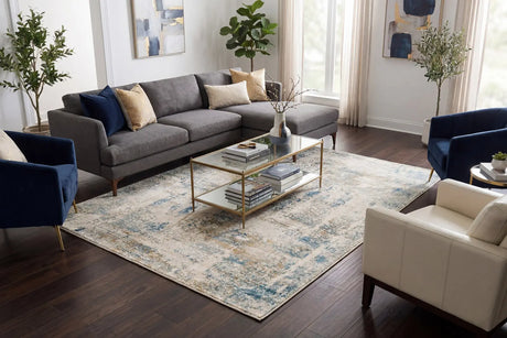 Dynamic Rugs Quartz 27050 Ivory / Blue Rugs - Room