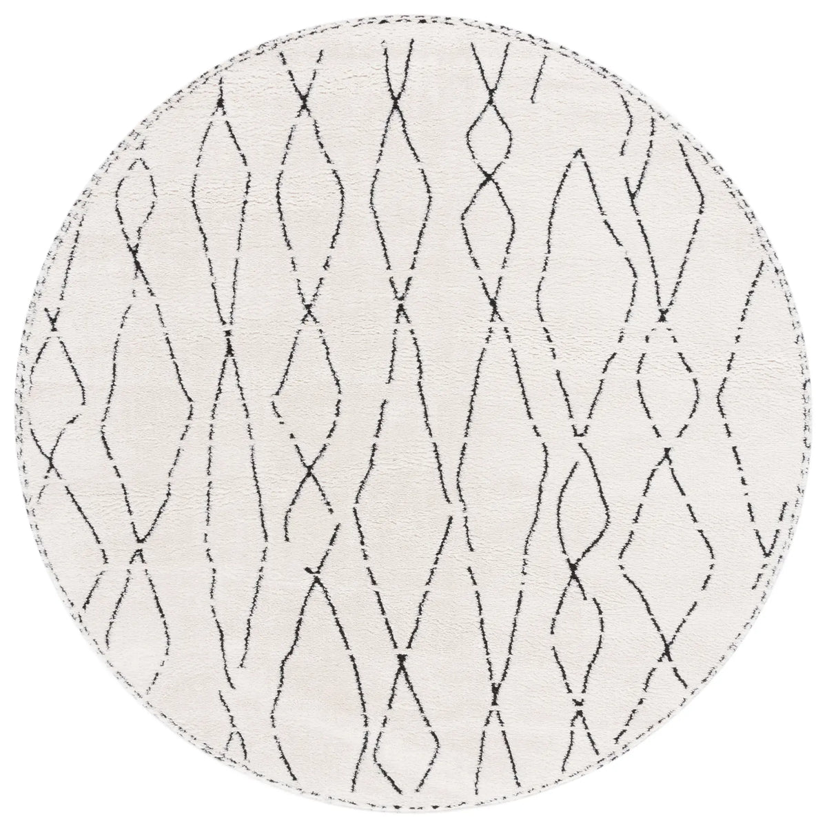 Safavieh Melody 6'-7" x 6'-7" Rug in Ivory / Black