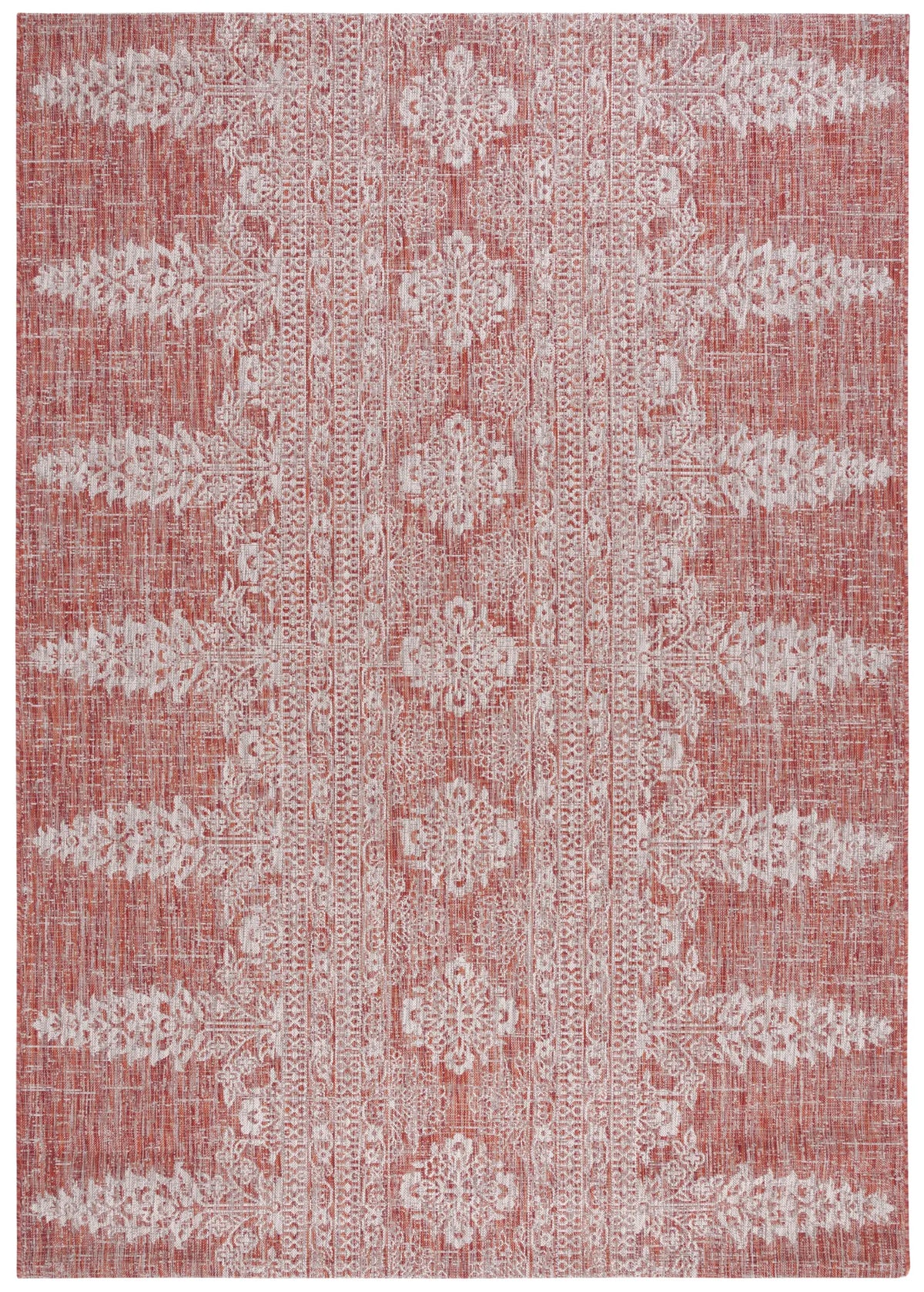 Safavieh Courtyard 8'-0" x 11'-0" Rug in Rust / Grey