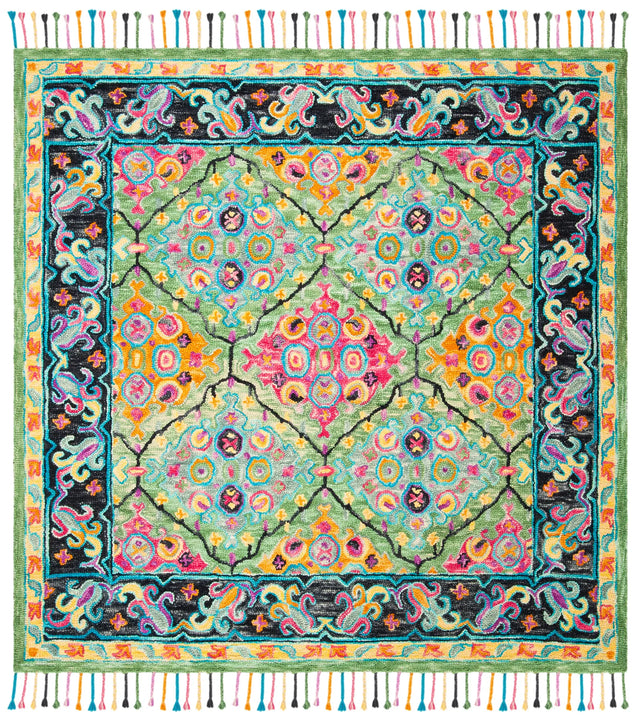 Safavieh Aspen 7'-0" x 7'-0" Rug in Light Green / Black