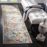 Safavieh Madison 2'-3" x 8'-0" Rug in Light Grey / Fuchsia