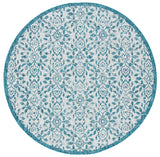 Safavieh Courtyard 6'-7" x 6'-7" Rug in Grey / Blue