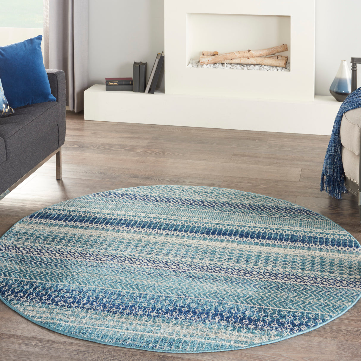 Nourison Passion Psn26 Navy Blue Rug
