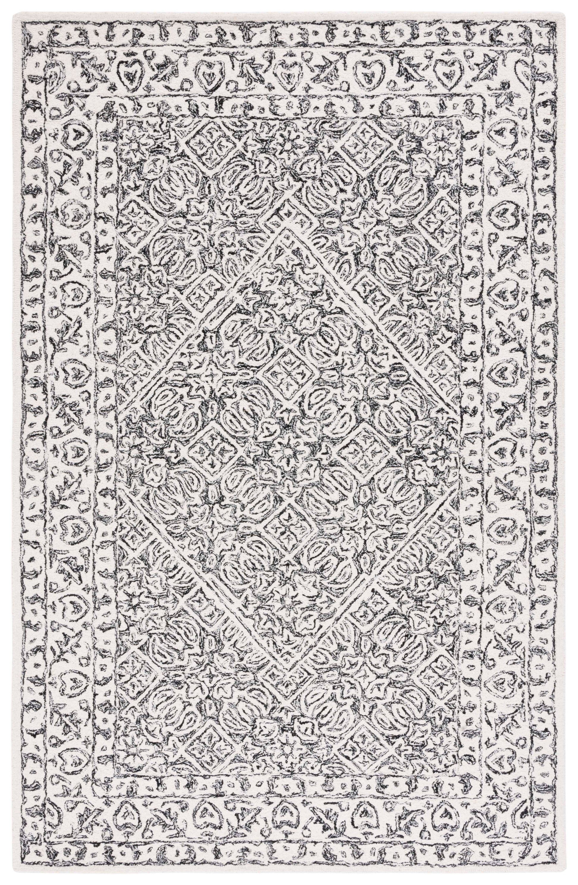 Safavieh Dip Dye Ddy151Z Ivory/Black Area Rug