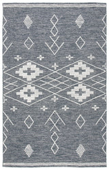 Safavieh Kilim 4'-0" x 6'-0" Rug in Charcoal / Ivory