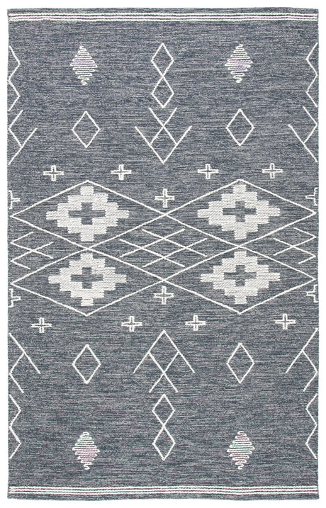Safavieh Kilim 4'-0" x 6'-0" Rug in Charcoal / Ivory