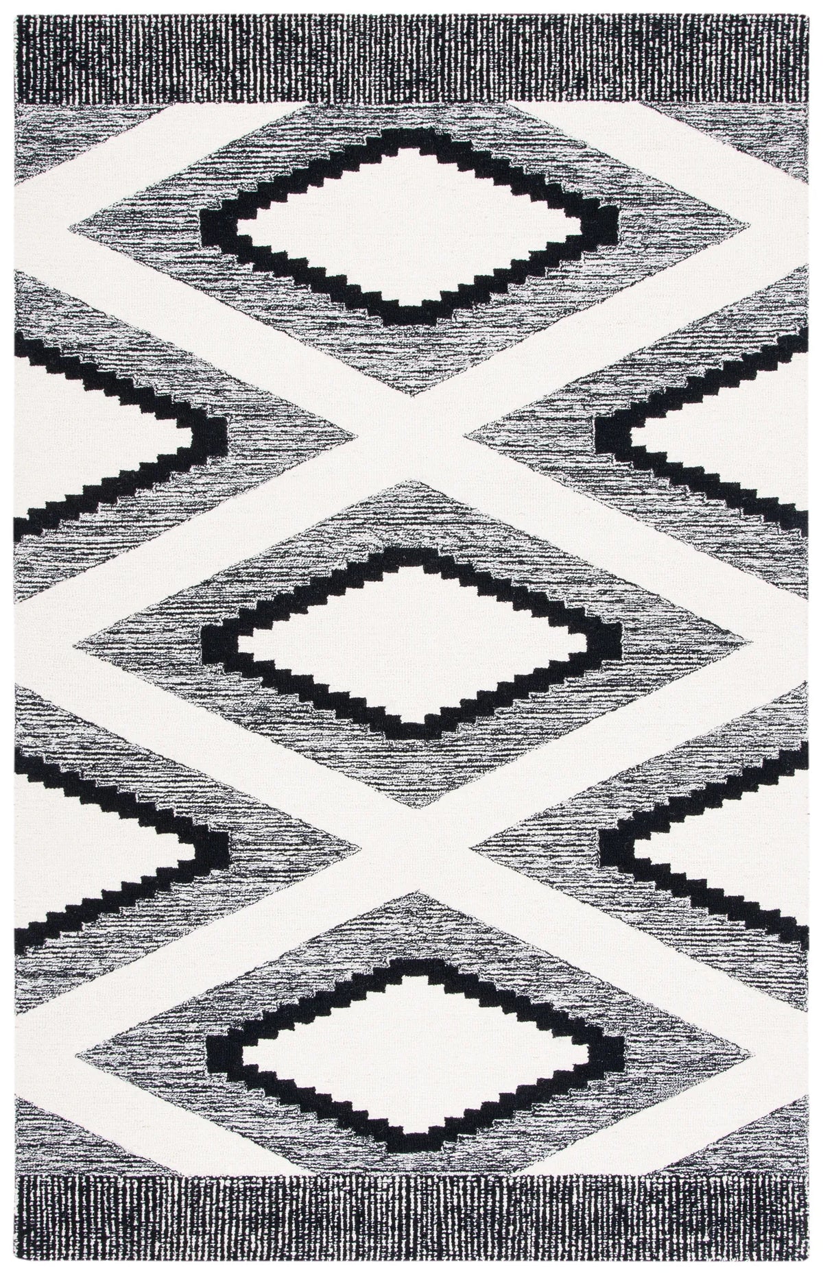 Safavieh Casablanca 4'-0" x 6'-0" Rug in Ivory / Black