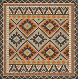 Safavieh Veranda 6'-7" x 6'-7" Rug in Green / Terracotta