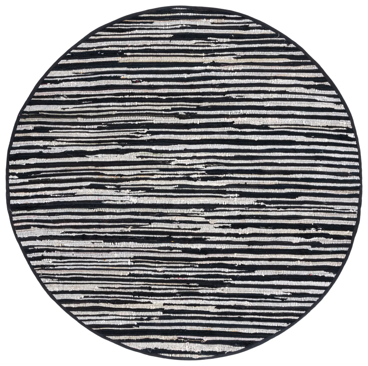 Safavieh Rag Rug 6'-0" x 6'-0" Rug in Black / Multi