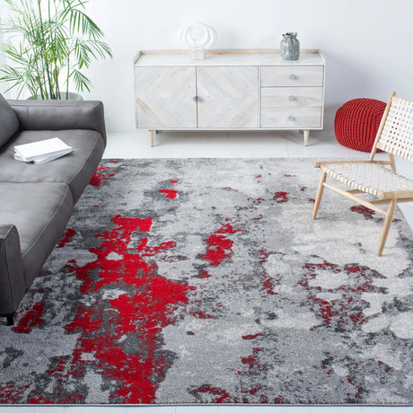 Safavieh Adirondack 10'-0" x 14'-0" Rug in Red / Grey