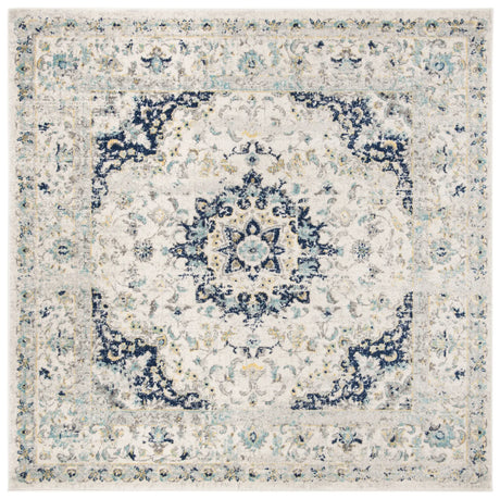 Safavieh Madison 6'-7" x 6'-7" Rug in Ivory / Blue