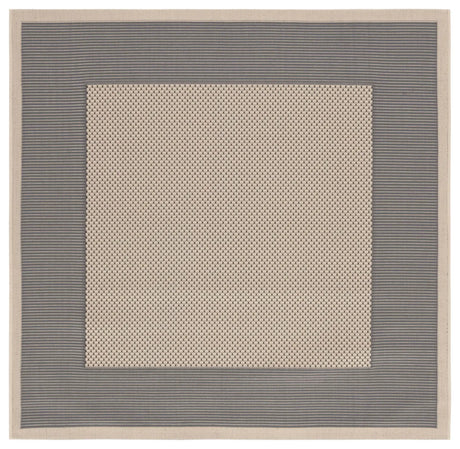 Safavieh Courtyard 5'-3" x 5'-3" Rug in Grey / Cream