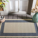 Safavieh Courtyard 2'-0" x 3'-7" Rug in Beige / Navy