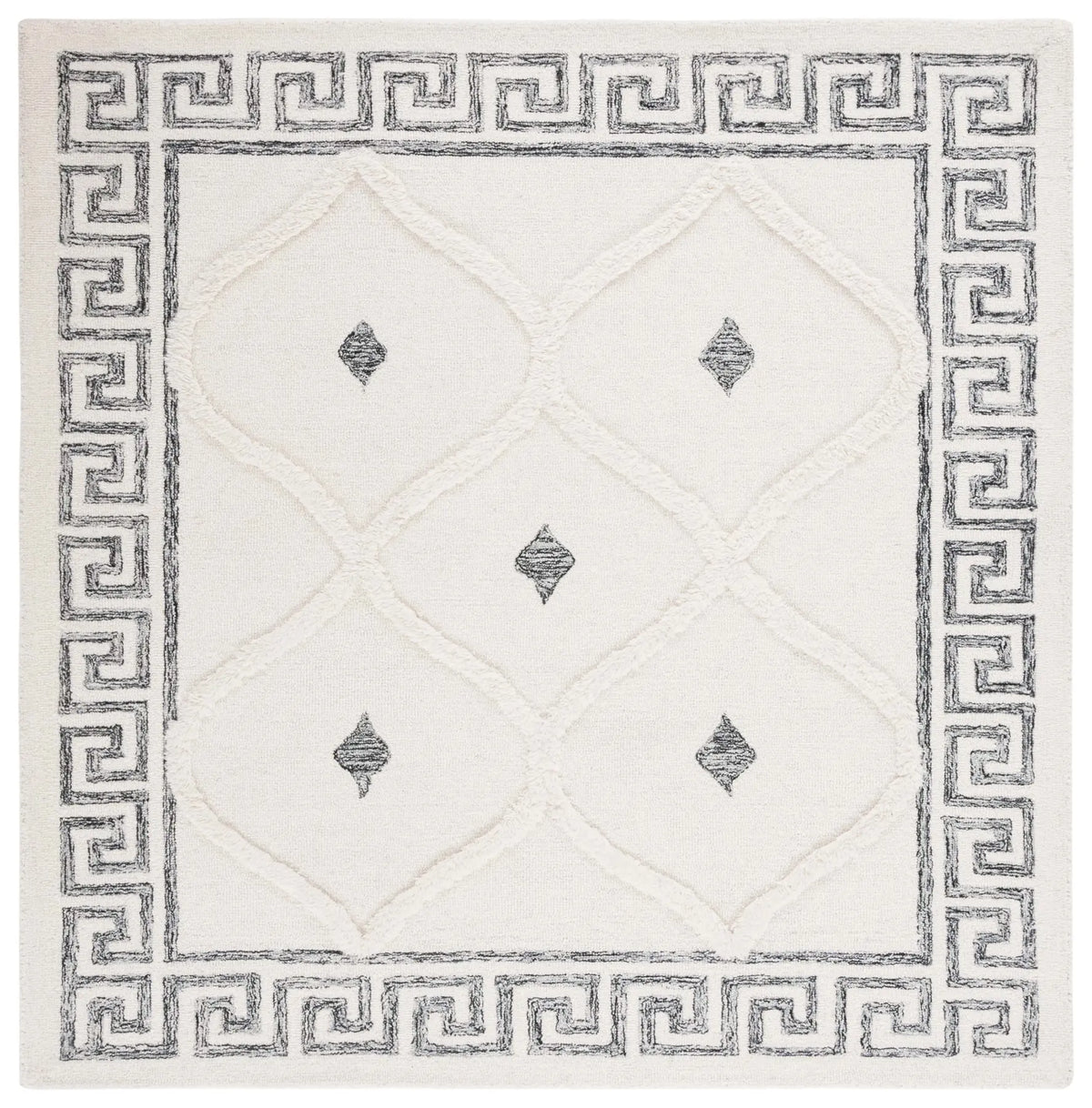 Safavieh Casablanca 6'-0" x 6'-0" Rug in Ivory / Black