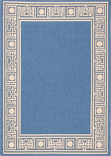 Safavieh Courtyard 4'-0" x 5'-7" Rug in Blue / Beige