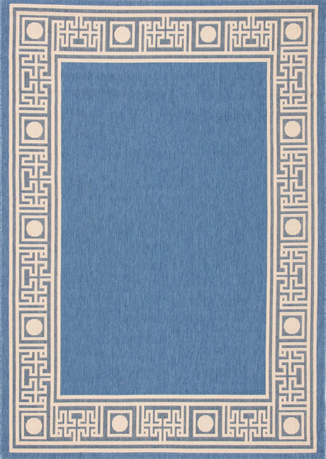 Safavieh Courtyard 4'-0" x 5'-7" Rug in Blue / Beige