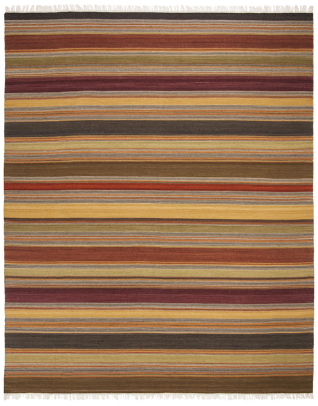 Safavieh Striped Kilim 10'-0" x 14'-0" Rug in Gold
