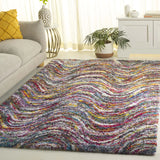 Safavieh Fiesta Shag 4'-0" x 6'-0" Rug in Multi