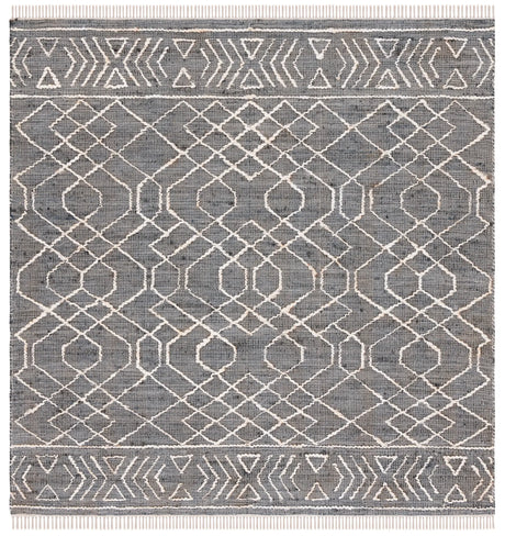 Safavieh Natural Fiber 6'-0" x 6'-0" Rug in Black / Ivory