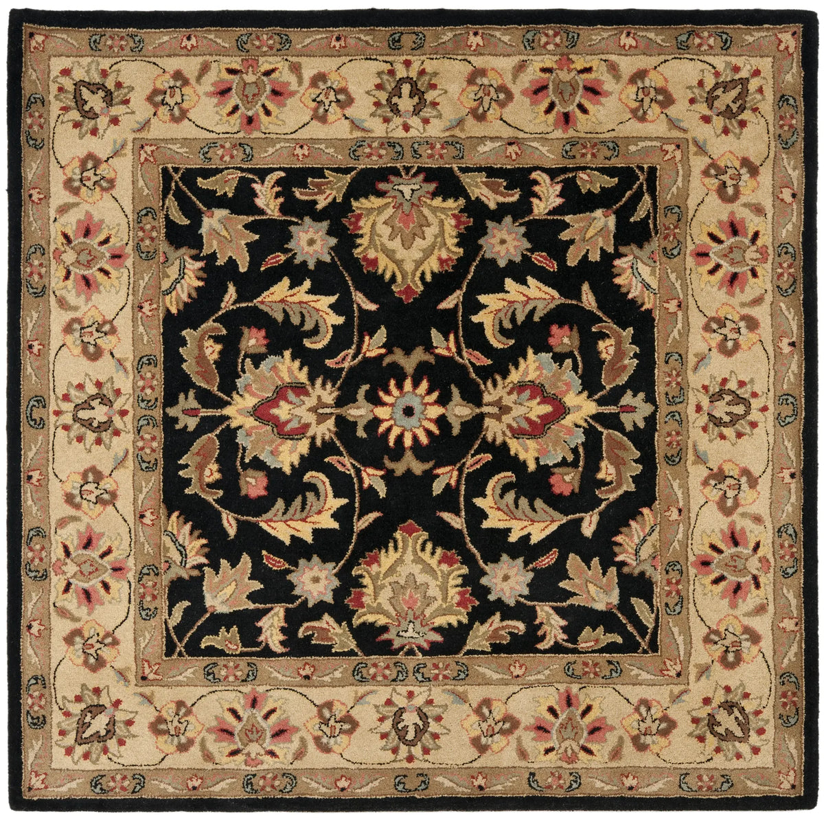 Safavieh Heritage 6'-0" x 6'-0" Rug in Black / Beige