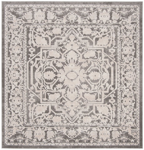 Safavieh Reflection 6'-7" x 6'-7" Rug in Dark Grey / Cream