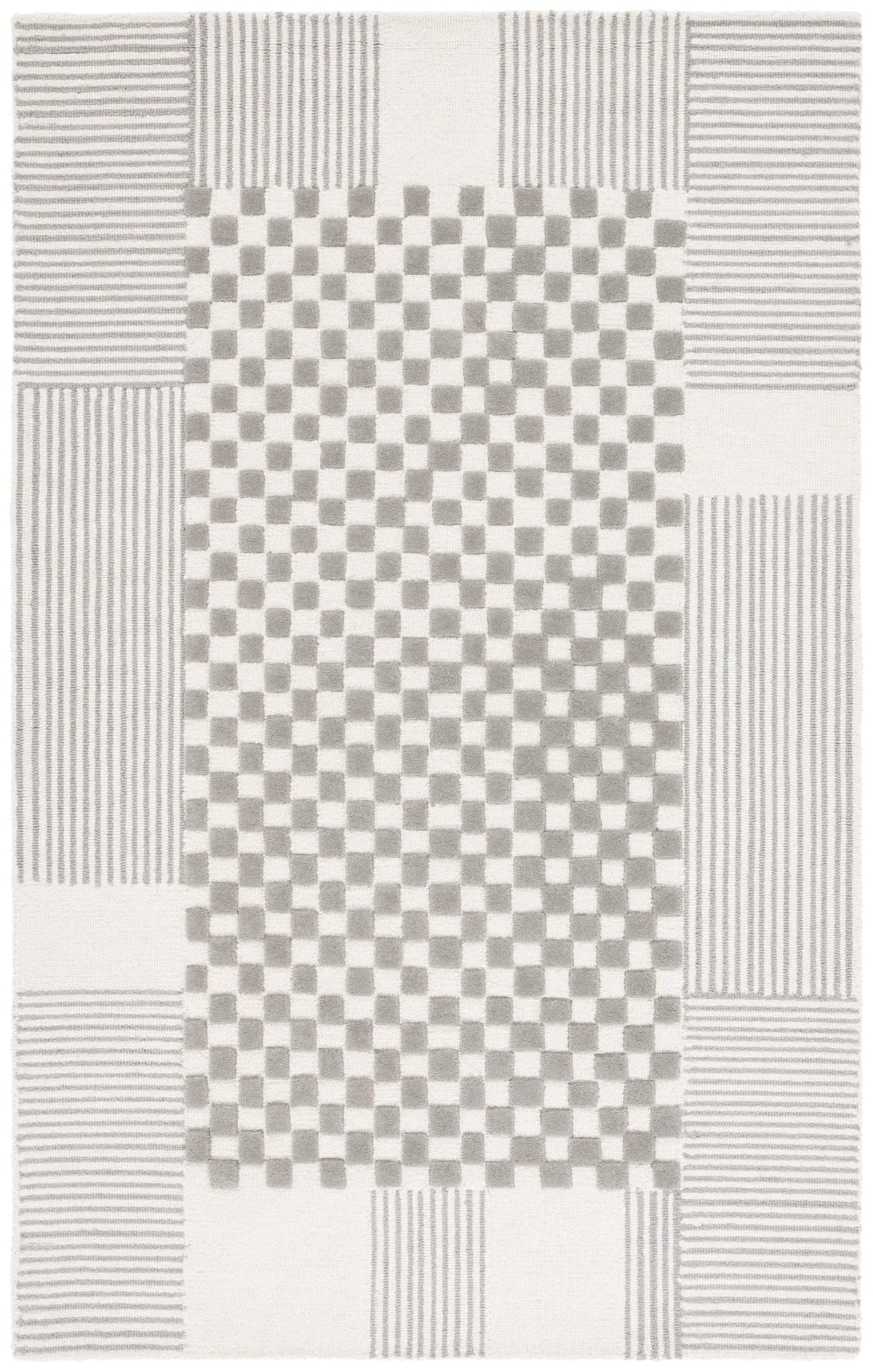 Safavieh Genre 4'-0" x 6'-0" Rug in Grey / Ivory