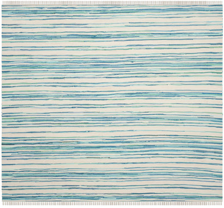 Safavieh Rag Rug 6'-0" x 6'-0" Rug in Ivory / Green