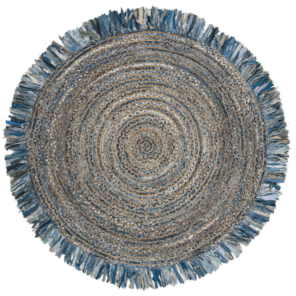Safavieh Cape Cod 5'-0" x 5'-0" Rug in Ivory / Denim