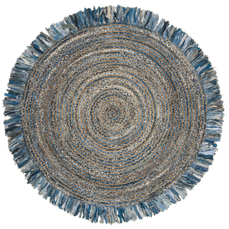 Safavieh Cape Cod 5'-0" x 5'-0" Rug in Ivory / Denim