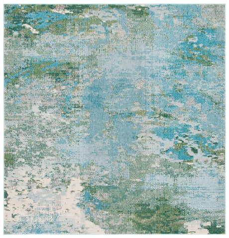 Safavieh Madison 6'-7" x 6'-7" Rug in Light Blue / Green