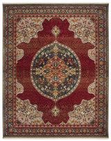 Safavieh Kashan 8'-0" x 10'-0" Rug in Red / Blue