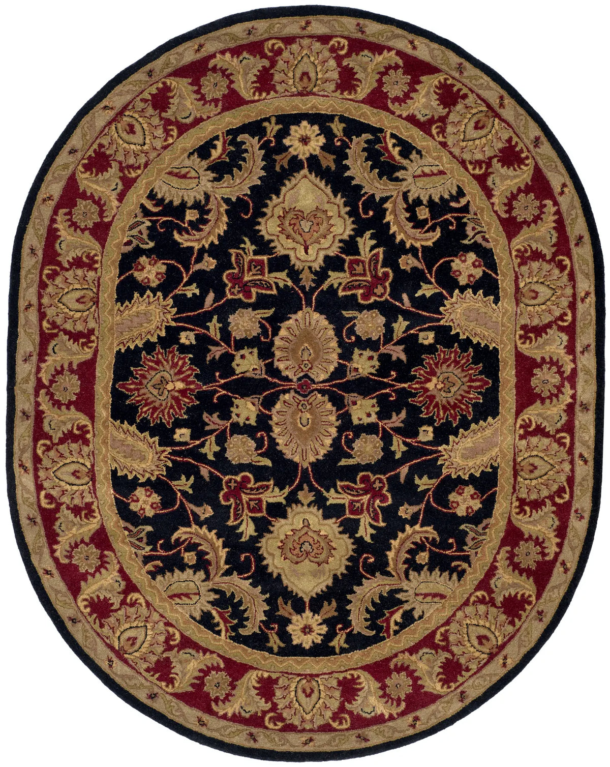 Safavieh Classic 7'-6" x 9'-6" Rug in Black / Burgundy
