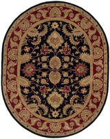 Safavieh Classic 7'-6" x 9'-6" Rug in Black / Burgundy