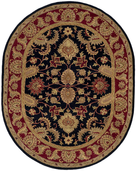 Safavieh Classic 7'-6" x 9'-6" Rug in Black / Burgundy