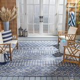 Safavieh Courtyard 8'-0" x 10'-0" Rug in Blue / Ivory