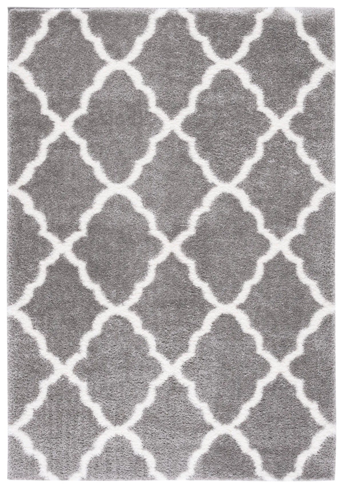 Safavieh Tahoe Shag 4'-0" x 6'-0" Rug in Grey / White