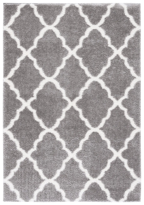 Safavieh Tahoe Shag 4'-0" x 6'-0" Rug in Grey / White