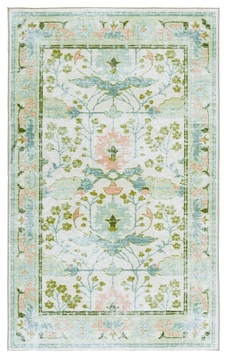 Safavieh Martha Stewart Washable 3'-0" x 5'-0" Rug in Beige / Green