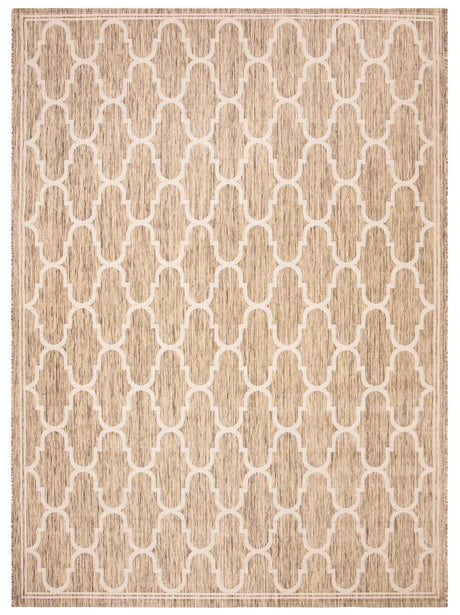 Safavieh Courtyard 6'-7" x 9'-6" Rug in Brown / Beige
