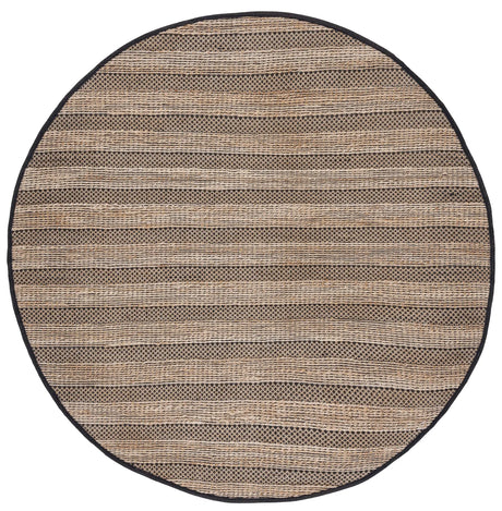 Safavieh Natural Fiber 7'-0" x 7'-0" Rug in Black / Natural