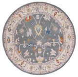 Safavieh Anatolia 6'-0" x 6'-0" Rug in Dark Grey / Ivory