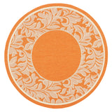 Safavieh Courtyard 5'-3" x 5'-3" Rug in Terracotta / Natural