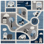 Safavieh Carousel Kids 100 6'-7" x 6'-7" Rug in Grey / Blue