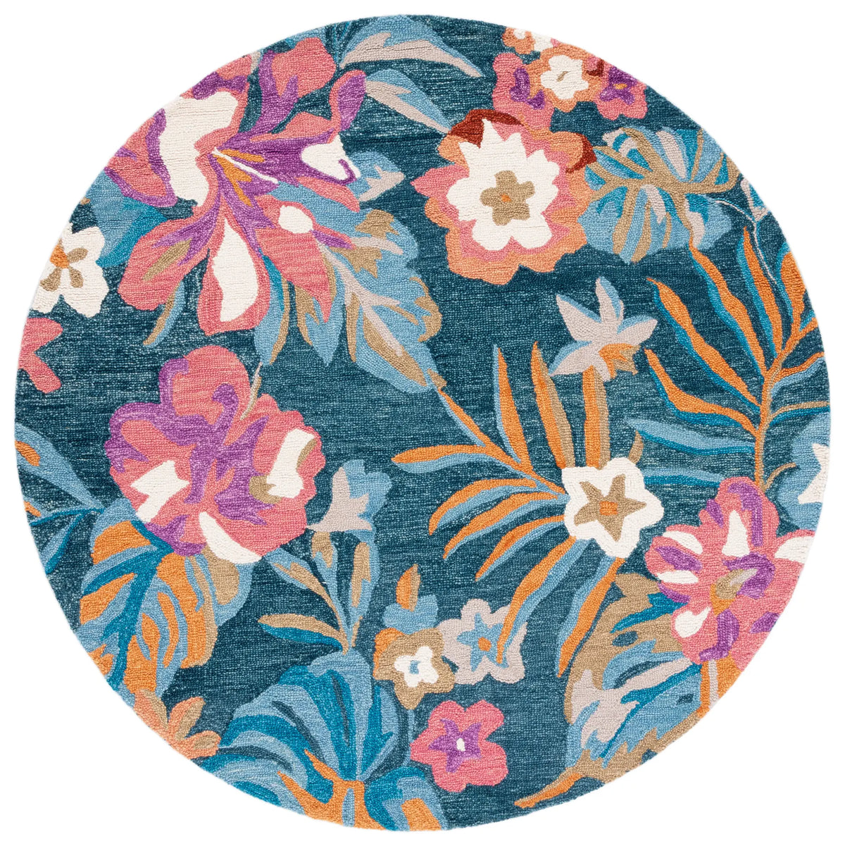 Safavieh Jardin 6'-0" x 6'-0" Rug in Blue / Pink