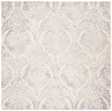 Safavieh Dip Dye 7'-0" x 7'-0" Rug in Silver / Ivory