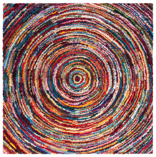 Safavieh Fiesta Shag 6'-7" x 6'-7" Rug in Multi
