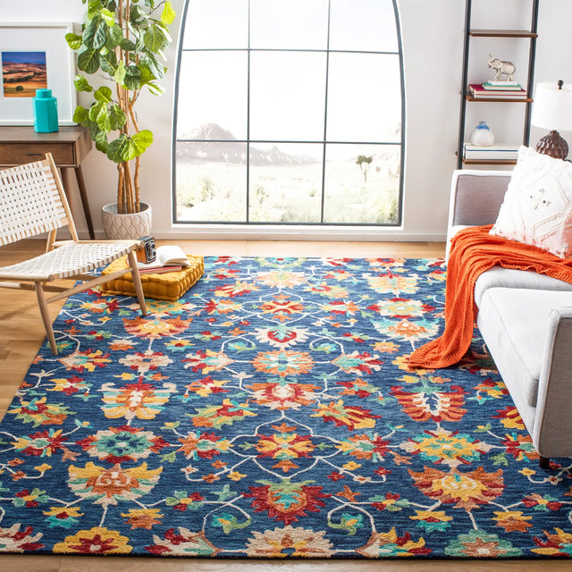 Safavieh Aspen 10'-0" x 14'-0" Rug in Navy / Red