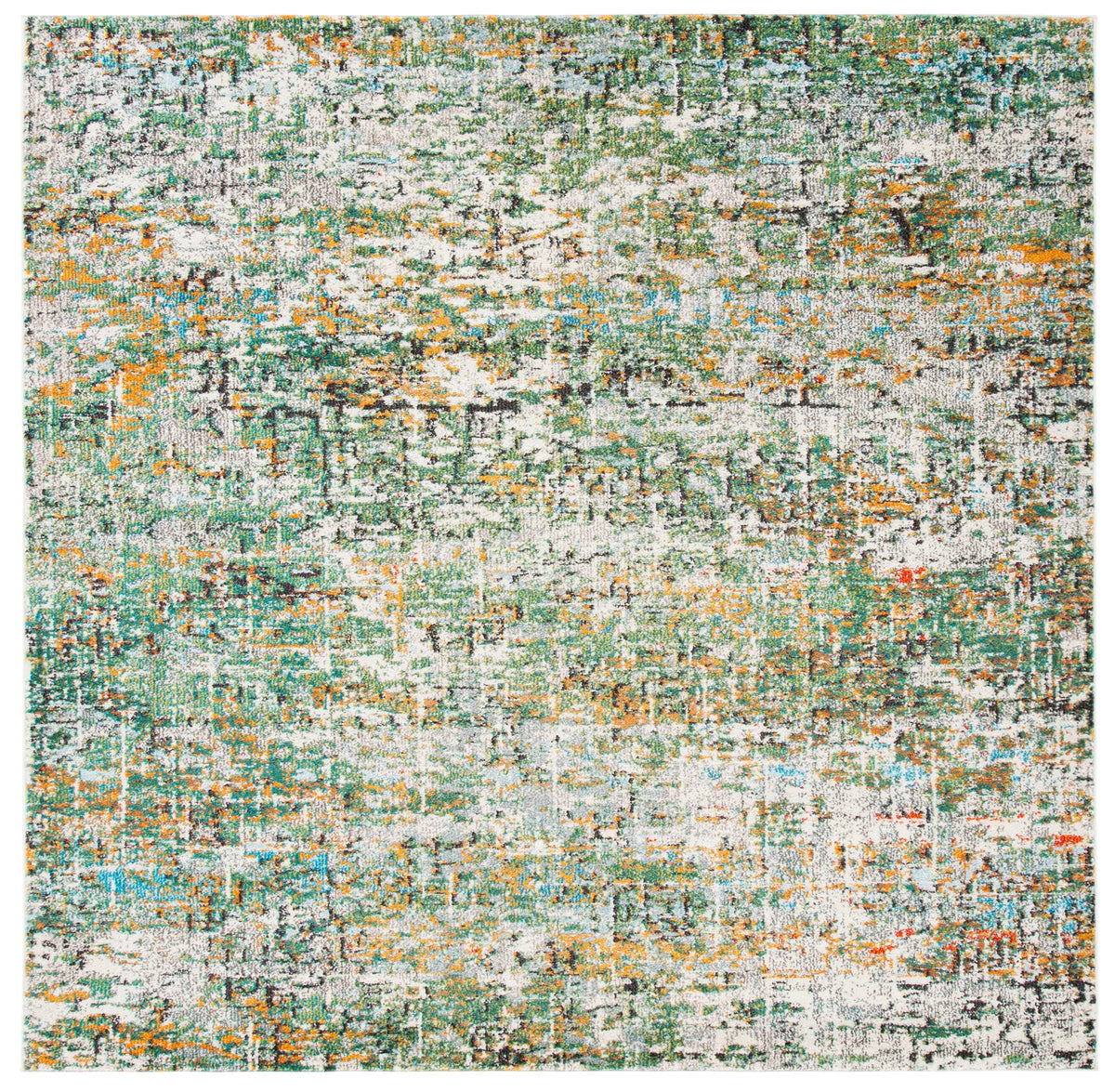 Safavieh Madison 6'-7" x 6'-7" Rug in Green / Turquoise