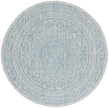 Safavieh Courtyard 5'-3" x 5'-3" Rug in Light Grey / Aqua